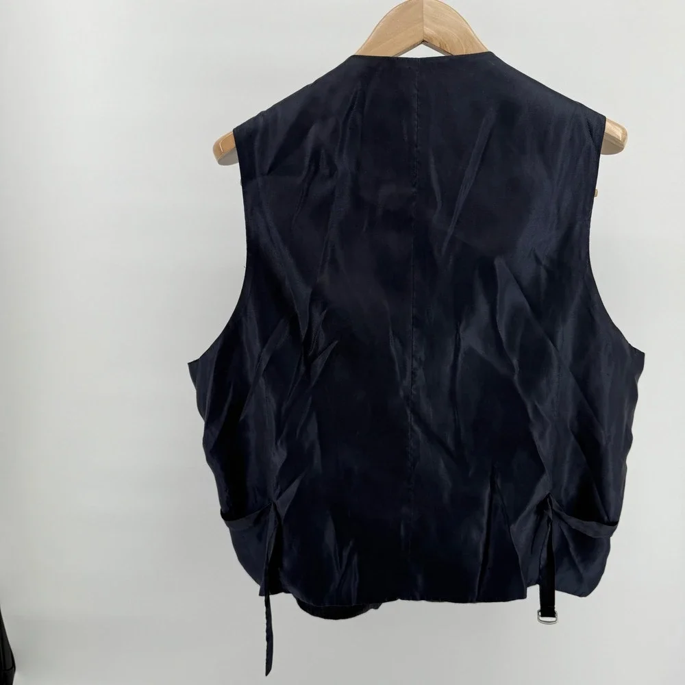 Tasso Elba Men's Gray Wool Silk Blend‎ Dress Vest Waistcoat L46
